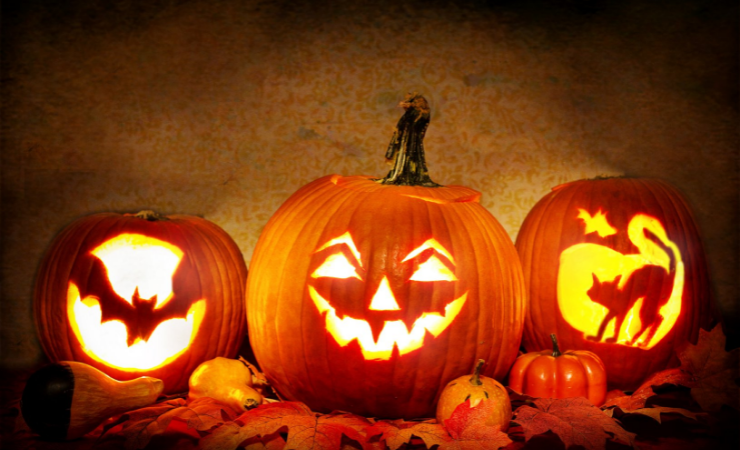 strašidelné dýně na Halloween