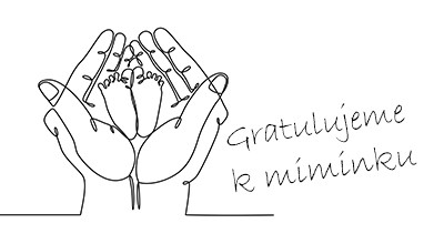 Přání k narození dítěte - ruce