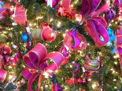 Přání k vánocům - ozdobený stromeček