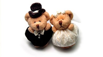 Svatební přání - pan Medvěd, paní Medvědová