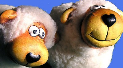 Velikonončí přání s ovečkami