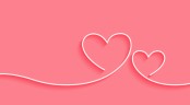 Valentýnské přání - minimalistická srdíčka